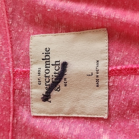 ABERCROMBIE PINK PEPLUM BUTTON FRONT T-SHIRT L - Picture 8 of 12